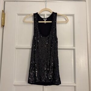 Y2K Black Sequin Tank Top